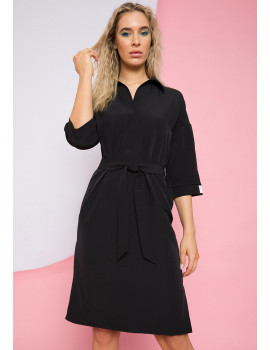 CLARIS Shirt Dress - Black