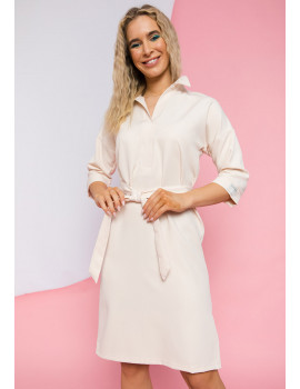 CLARIS Shirt Dress - Cream