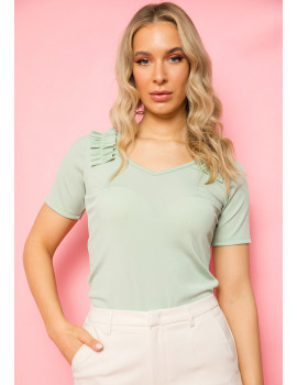 LORELEI Ruffle T-shirt - Mint
