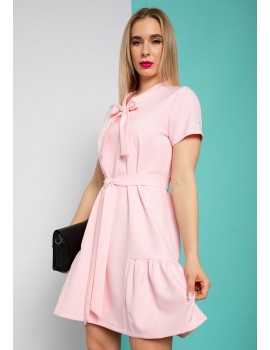 RENI Ruffle Dress - Light Pink
