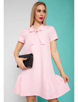 RENI Ruffle Dress - Light Pink