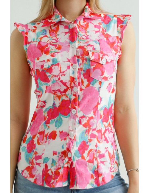 LEAH Sleeveless Shirt - Pink