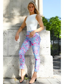 LAYLA Elasztikus Ripsz Nadrág - Rózsaszín-Világoskék