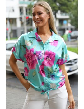 CANDY Blouse - Turquoise