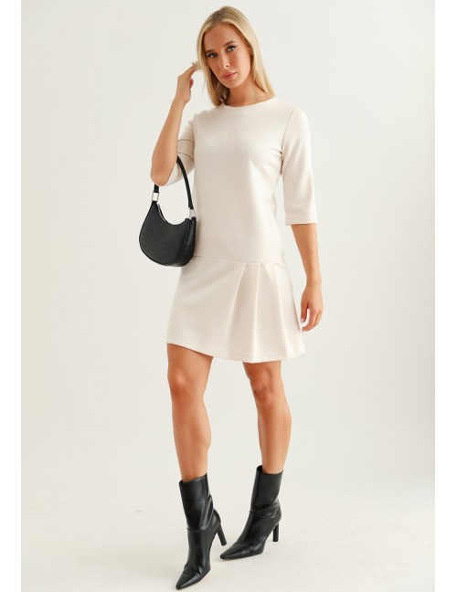 TAMARA Embroidered Dress - Off White