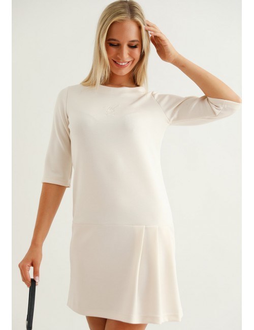 TAMARA Embroidered Dress - Off White