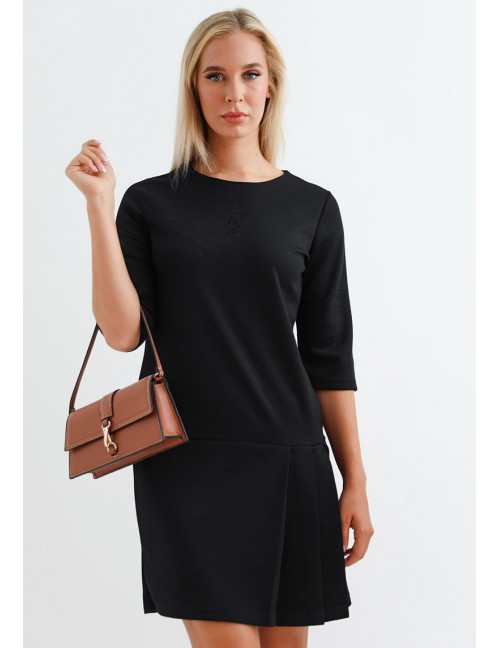 TAMARA Embroidered Dress - Black