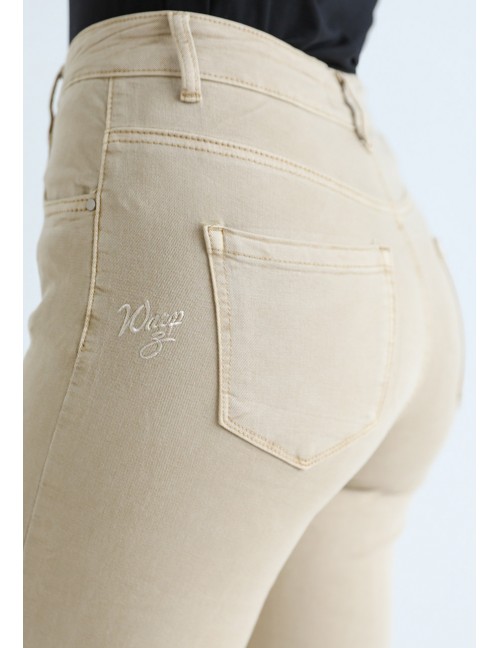 ALEXANDRA Embroidered Trousers - Beige