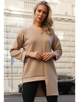 EILA Aszimmetrikus Bő Felső - Mogyoró