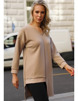 EILA Aszimmetrikus Bő Felső - Mogyoró