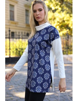 KOURTNEY Knit Jumper - Navy Print