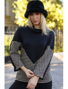 LIVIA Knit Jumper - Black-Beige