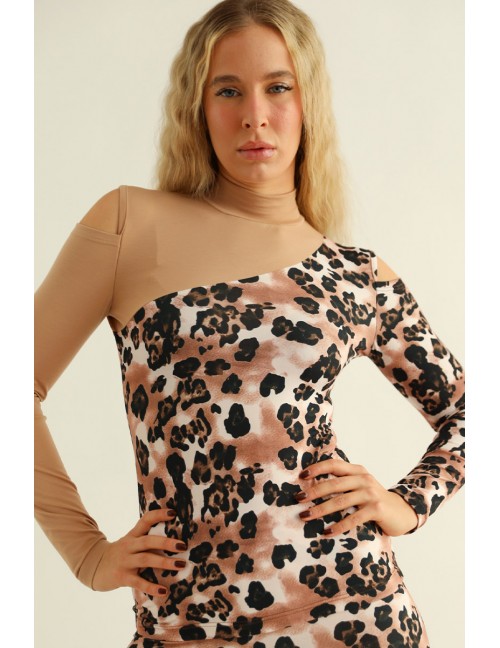 FERNANDA Print Top - Peanut