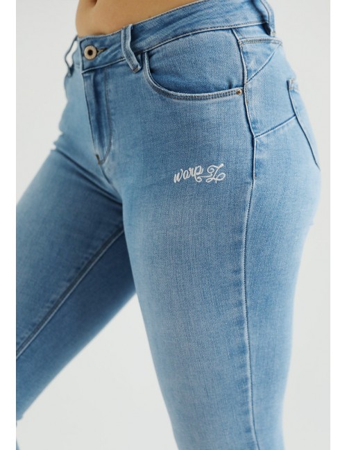 AZAELA Hímzett Farmernadrág