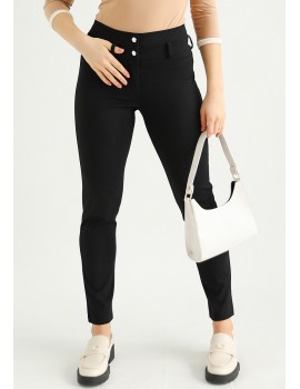 FERN Embroidered Trousers - Black