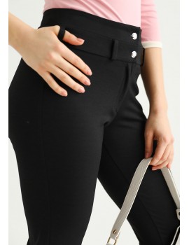 FERN Embroidered Trousers - Black