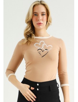 HEART T-Shirt - Caramel