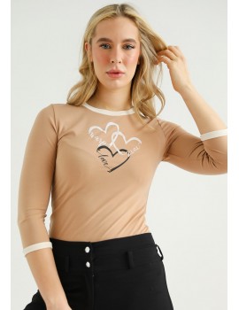 HEART T-Shirt - Caramel