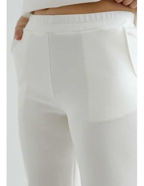 CLOVER Filmnyomott Szabadidő Nadrág  - Fehér CLOVER Filmnyomott Szabadidő Nadrág  - Fehér