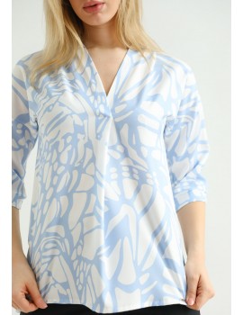 DANICA Print Shirt - Light Blue