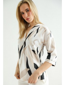 DANICA Print Shirt - Beige