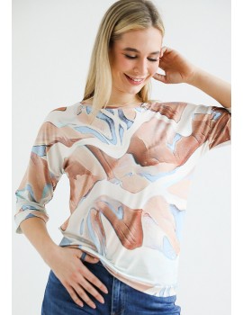 DELPHINE Print T-Shirt - Pasztell