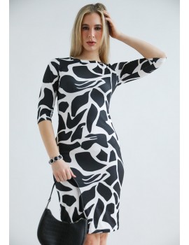 DIANTHA Print Dress - Black
