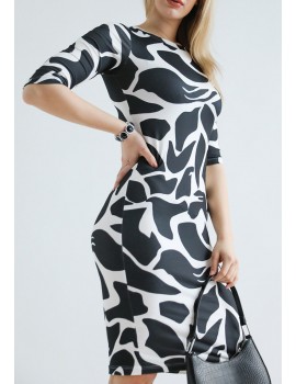 DIANTHA Print Dress - Black