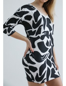EVANTHE Print Tunic - Black 