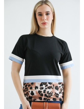 CALLA T-Shirt - Black-Blue