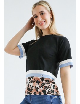 CALLA T-Shirt - Black-Blue