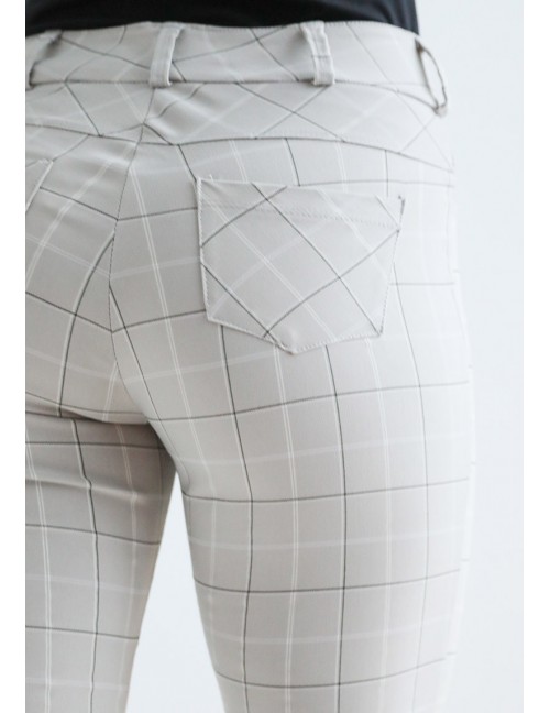 NATALIA Check Trousers - Light