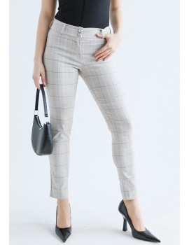 NATALIA Check Trousers - Light