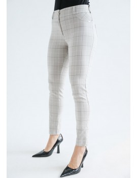 NATALIA Check Trousers - Light