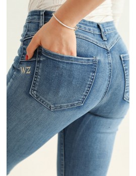 JENNA Hímzett Farmernadrág