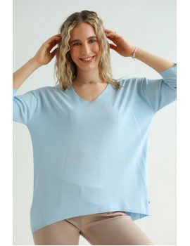 MONTI knitted top - Light Blue