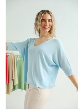 Fonten knitted top - Light Blue
