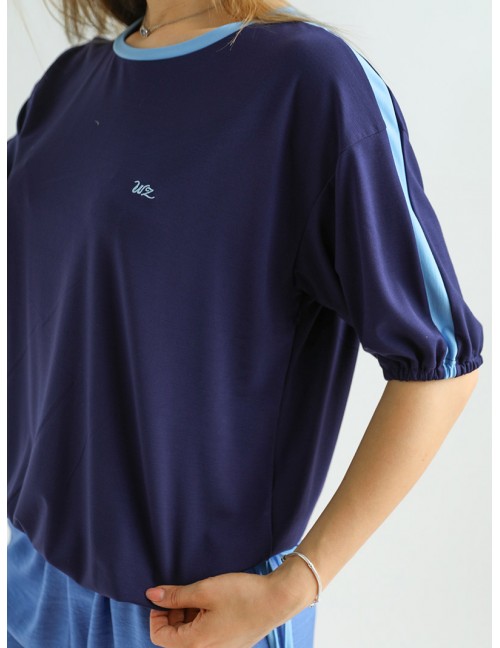 Side Knot Top - Navy