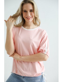 Side Knot Top - Ligh Pink