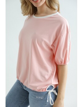 Side Knot Top - Ligh Pink