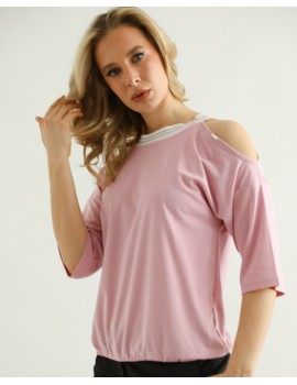Open Shoulder Top - Powder