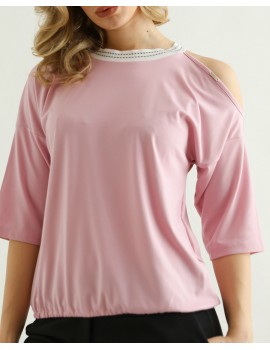 Open Shoulder Top - Powder