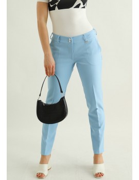 VALERIE Cigarette Trousers - Blue