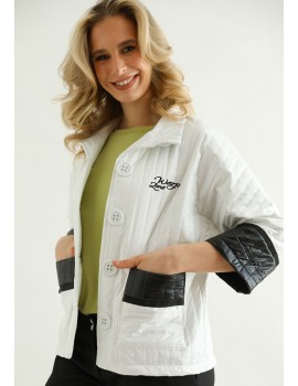 ASTER Embroidered Quilt Jacket - White