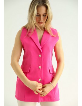 CARRIE Sleeveless Blazer - Pink