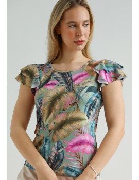 MARIE Ruffle Top - Green
