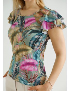 MARIE Ruffle Top - Green
