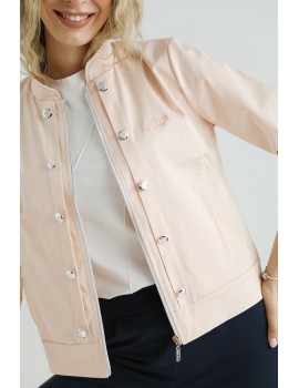 APRIL Hímzett Pamutvászon Dzseki - Púder