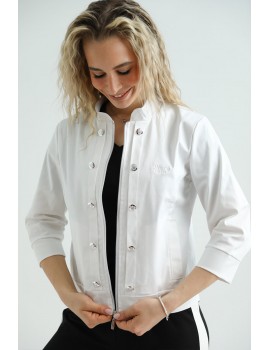 APRIL Embroidered Jacket - White