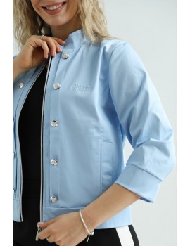 APRIL Embroidered Jacket - Blue